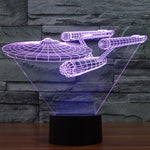 Lampada da scrivania con lampada stereo visiva creativa a 7 colori, luce notturna, Star Trek Battleship Style