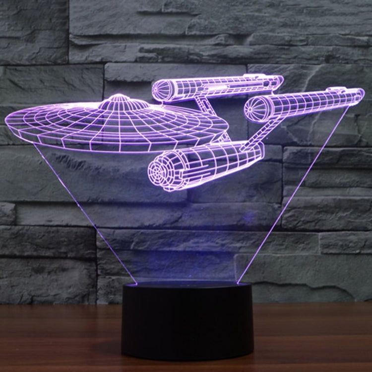 Lampada da scrivania con lampada stereo visiva creativa a 7 colori, luce notturna, Star Trek Battleship Style