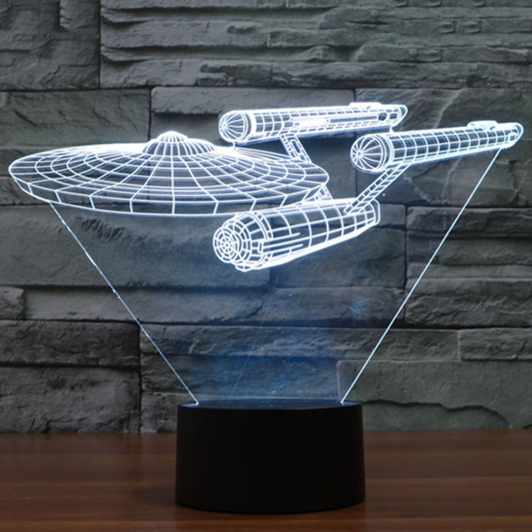 Lampada da scrivania con lampada stereo visiva creativa a 7 colori, luce notturna, Star Trek Battleship Style
