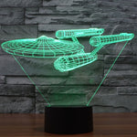 Lampada da scrivania con lampada stereo visiva creativa a 7 colori, luce notturna, Star Trek Battleship Style
