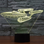 Lampada da scrivania con lampada stereo visiva creativa a 7 colori, luce notturna, Star Trek Battleship Style