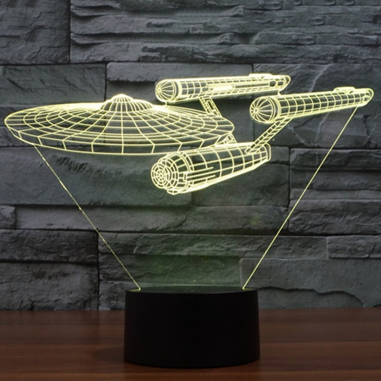 Lampada da scrivania con lampada stereo visiva creativa a 7 colori, luce notturna, Star Trek Battleship Style