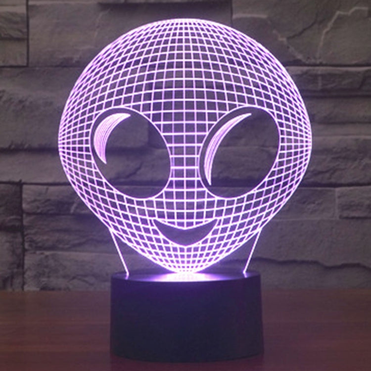 Lampada da scrivania con lampada stereo visiva creativa a 7 colori, luce notturna, Alien Style