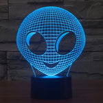 Lampada da scrivania con lampada stereo visiva creativa a 7 colori, luce notturna, Alien Style