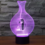 Lampada da scrivania con lampada stereo visiva creativa a 7 colori, luce notturna, Bird In The Cage Style