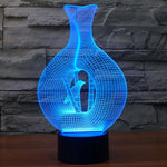 Lampada da scrivania con lampada stereo visiva creativa a 7 colori, luce notturna, Bird In The Cage Style
