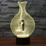Lampada da scrivania con lampada stereo visiva creativa a 7 colori, luce notturna, Bird In The Cage Style