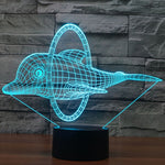 Lampada da scrivania con lampada stereo visiva creativa a 7 colori, luce notturna, Dolphin Jump Style