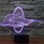 Lampada da scrivania con lampada stereo visiva creativa a 7 colori, luce notturna, Dolphin Jump Style