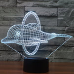 Lampada da scrivania con lampada stereo visiva creativa a 7 colori, luce notturna, Dolphin Jump Style