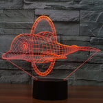 Lampada da scrivania con lampada stereo visiva creativa a 7 colori, luce notturna, Dolphin Jump Style
