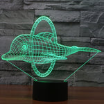 Lampada da scrivania con lampada stereo visiva creativa a 7 colori, luce notturna, Dolphin Jump Style