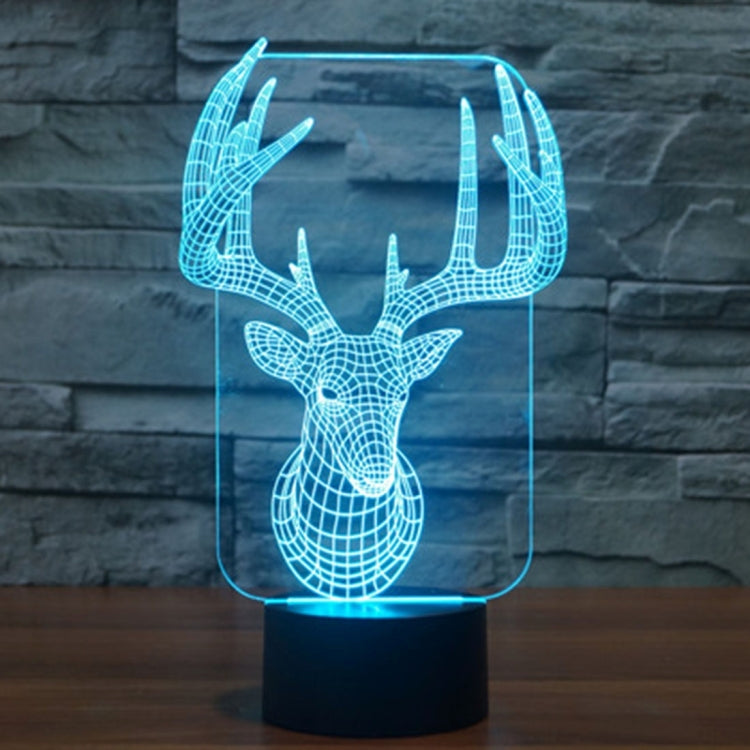 Lampada da scrivania con lampada stereo visiva creativa a 7 colori, luce notturna, Elaphurus Davidianus Style