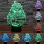 Lampada da scrivania con lampada stereo visiva creativa a 7 colori, luce notturna, White Gourd Style