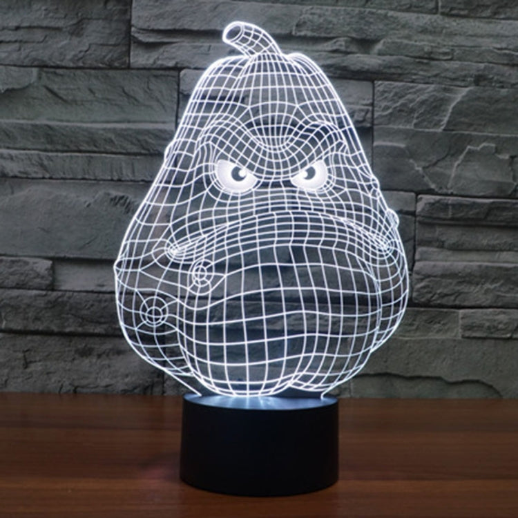 Lampada da scrivania con lampada stereo visiva creativa a 7 colori, luce notturna, White Gourd Style