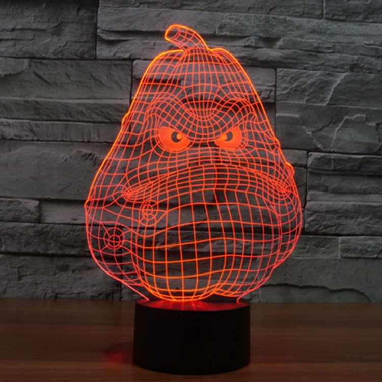 Lampada da scrivania con lampada stereo visiva creativa a 7 colori, luce notturna, White Gourd Style
