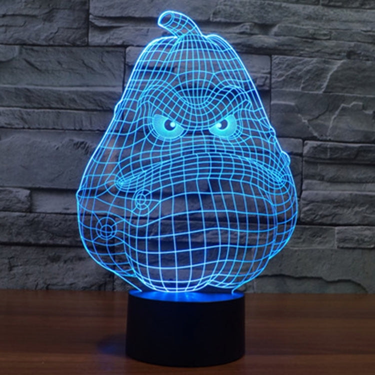 Lampada da scrivania con lampada stereo visiva creativa a 7 colori, luce notturna, White Gourd Style