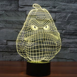 Lampada da scrivania con lampada stereo visiva creativa a 7 colori, luce notturna, White Gourd Style