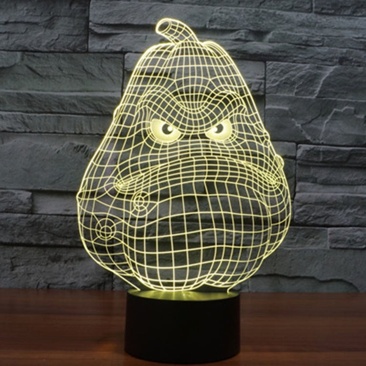 Lampada da scrivania con lampada stereo visiva creativa a 7 colori, luce notturna, White Gourd Style