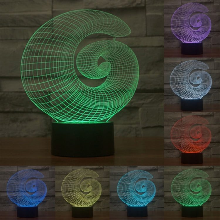 Lampada da scrivania con lampada stereo visiva creativa a 7 colori, luce notturna, Abstract Style