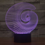 Lampada da scrivania con lampada stereo visiva creativa a 7 colori, luce notturna, Abstract Style