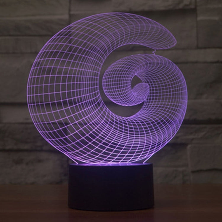 Lampada da scrivania con lampada stereo visiva creativa a 7 colori, luce notturna, Abstract Style