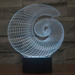 Lampada da scrivania con lampada stereo visiva creativa a 7 colori, luce notturna, Abstract Style