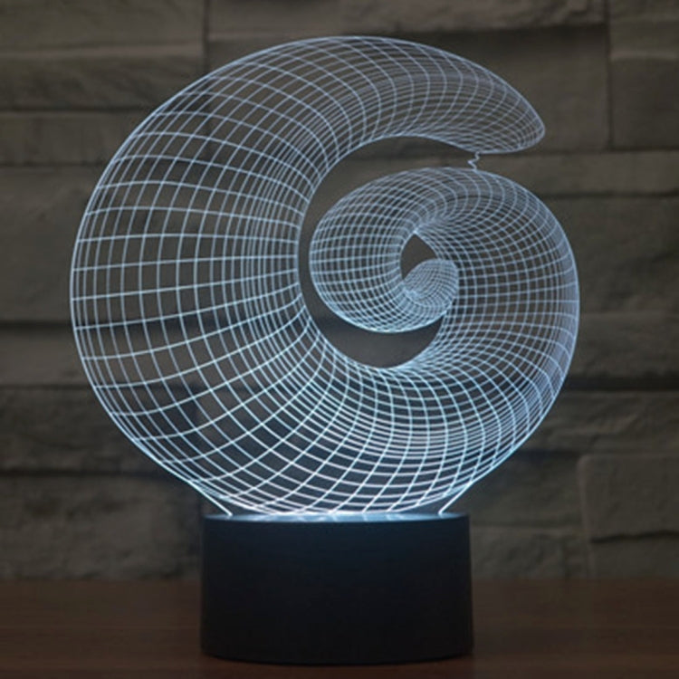 Lampada da scrivania con lampada stereo visiva creativa a 7 colori, luce notturna, Abstract Style