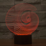 Lampada da scrivania con lampada stereo visiva creativa a 7 colori, luce notturna, Abstract Style