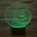 Lampada da scrivania con lampada stereo visiva creativa a 7 colori, luce notturna, Abstract Style