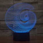 Lampada da scrivania con lampada stereo visiva creativa a 7 colori, luce notturna, Abstract Style