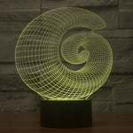 Lampada da scrivania con lampada stereo visiva creativa a 7 colori, luce notturna, Abstract Style