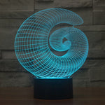 Lampada da scrivania con lampada stereo visiva creativa a 7 colori, luce notturna, Abstract Style