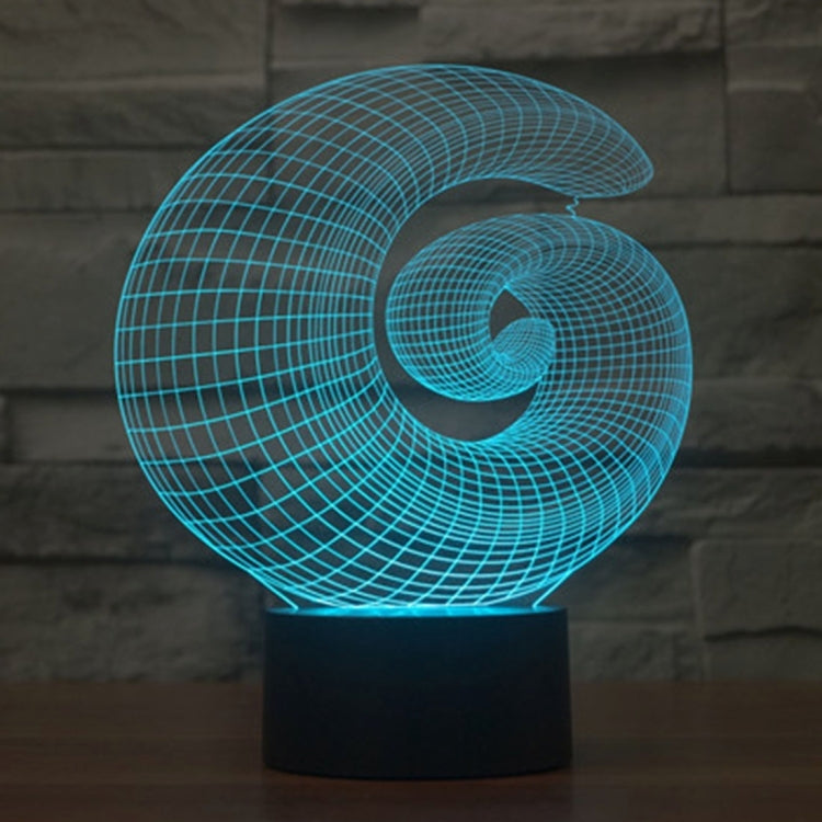 Lampada da scrivania con lampada stereo visiva creativa a 7 colori, luce notturna, Abstract Style