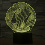 Lampada da scrivania con lampada stereo visiva creativa a 7 colori, luce notturna, Abstract Style Model 7