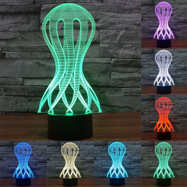 Lampada da scrivania con lampada stereo visiva creativa a 7 colori, luce notturna, Acaleph Style