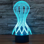 Lampada da scrivania con lampada stereo visiva creativa a 7 colori, luce notturna, Acaleph Style