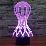 Lampada da scrivania con lampada stereo visiva creativa a 7 colori, luce notturna, Acaleph Style
