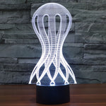 Lampada da scrivania con lampada stereo visiva creativa a 7 colori, luce notturna, Acaleph Style