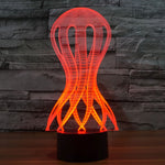 Lampada da scrivania con lampada stereo visiva creativa a 7 colori, luce notturna, Acaleph Style