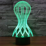 Lampada da scrivania con lampada stereo visiva creativa a 7 colori, luce notturna, Acaleph Style