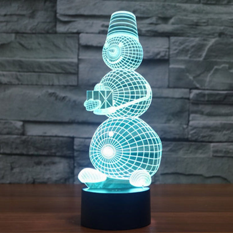 Lampada da scrivania con lampada stereo visiva creativa a 7 colori, luce notturna, Snowman Style Model 2