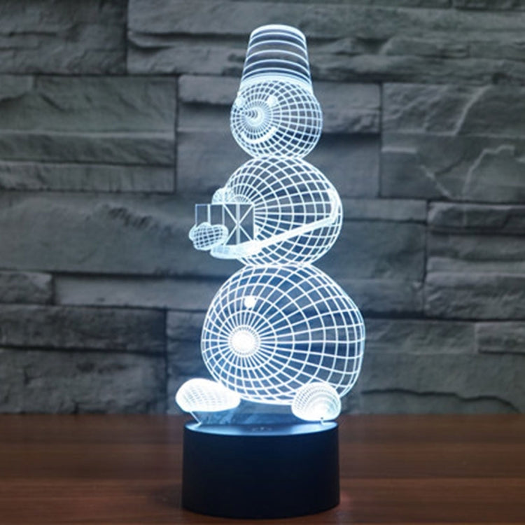 Lampada da scrivania con lampada stereo visiva creativa a 7 colori, luce notturna, Snowman Style Model 2