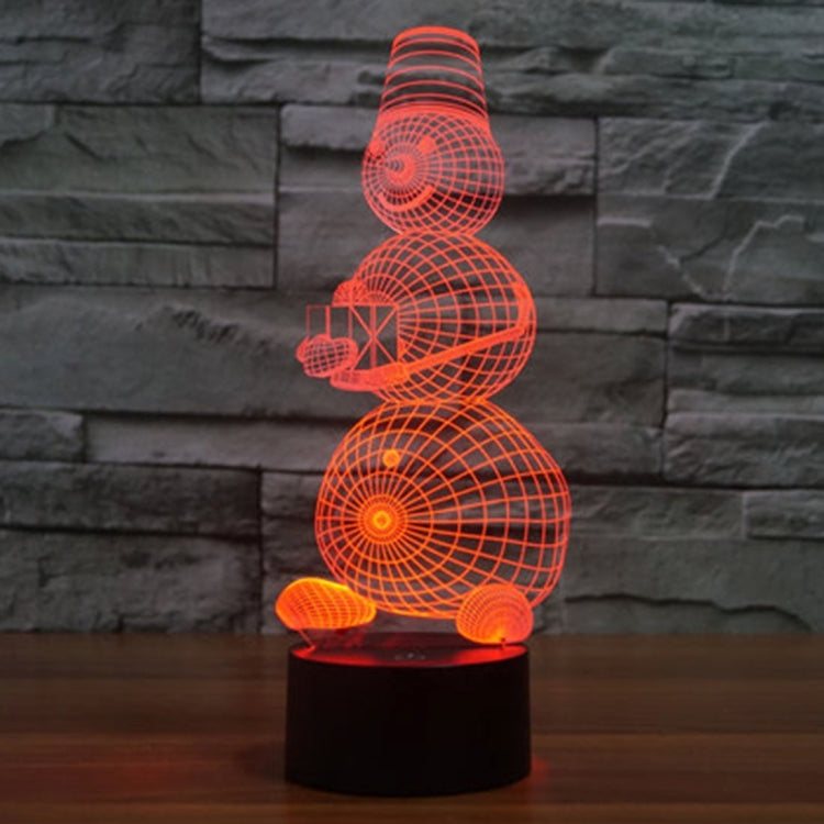Lampada da scrivania con lampada stereo visiva creativa a 7 colori, luce notturna, Snowman Style Model 2