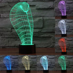Lampada da scrivania con lampada stereo visiva creativa a 7 colori, luce notturna, Cobra Style