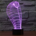 Lampada da scrivania con lampada stereo visiva creativa a 7 colori, luce notturna, Cobra Style