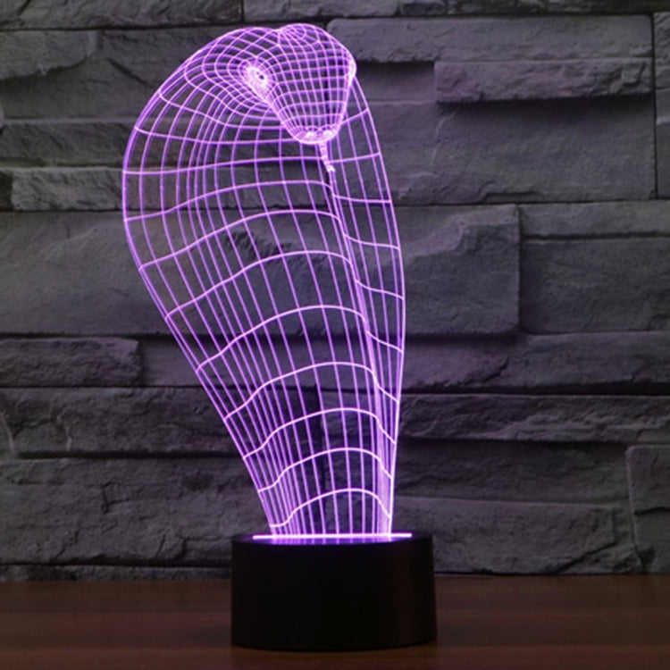 Lampada da scrivania con lampada stereo visiva creativa a 7 colori, luce notturna, Cobra Style