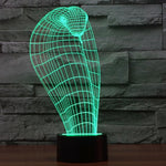 Lampada da scrivania con lampada stereo visiva creativa a 7 colori, luce notturna, Cobra Style