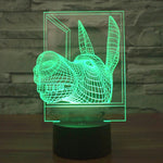 Lampada da scrivania con lampada stereo visiva creativa a 7 colori, luce notturna, Donkey Shape
