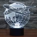 Lampada da scrivania con lampada stereo visiva creativa a 7 colori, luce notturna, Fly out of Asia Style